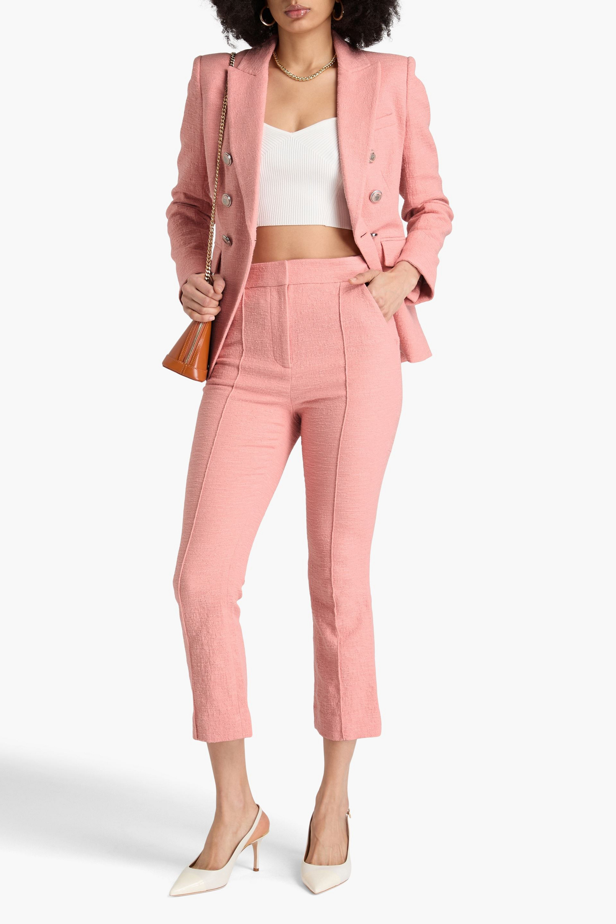 Veronica Beard Tani cotton-blend crepe kick-flare pants