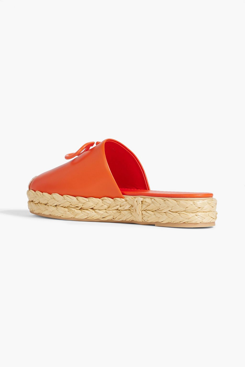 VALENTINO GARAVANI VLOGO embellished leather espadrille slippers