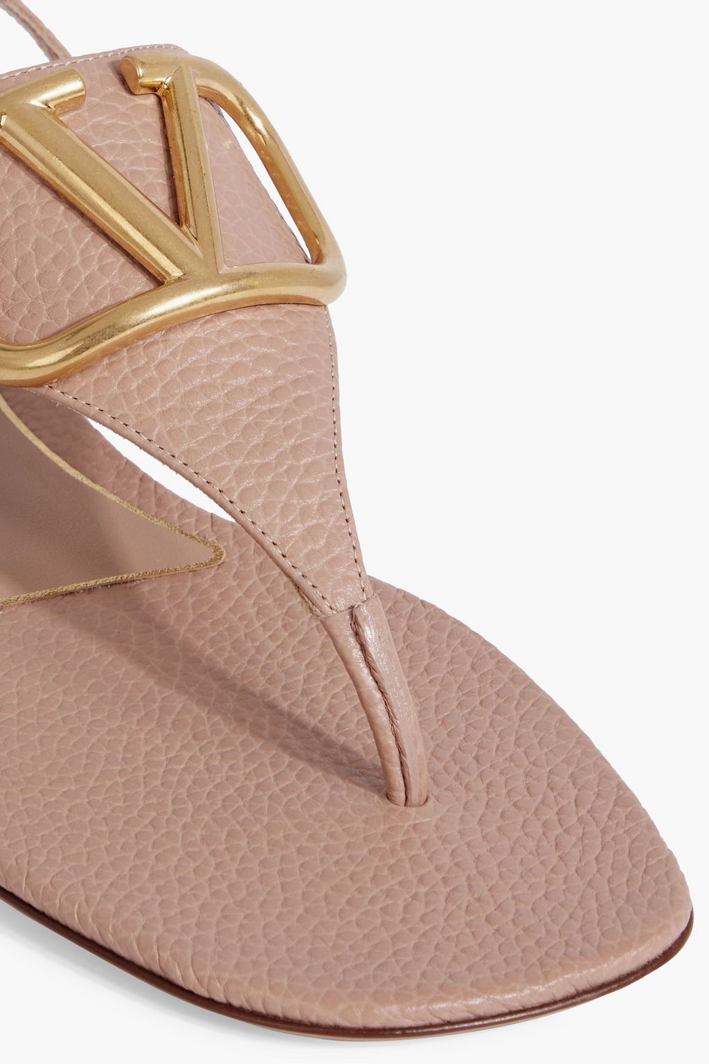 VALENTINO GARAVANI VLOGO pebbled-leather slingback sandals