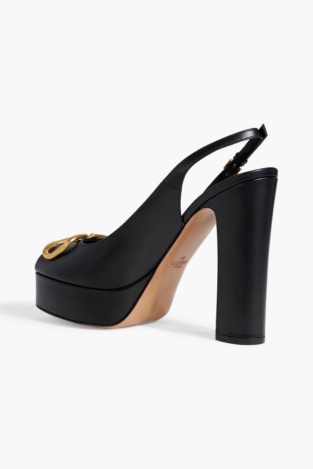 VALENTINO GARAVANI VLOGO leather platform slingback sandals