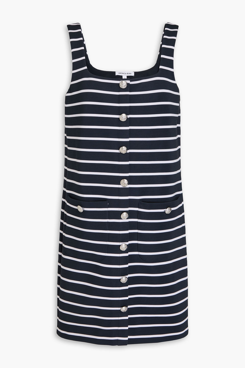 Veronica Beard Tibbie Minikleid Aus Stretch-jersey Mit Streifen In Nachtblau