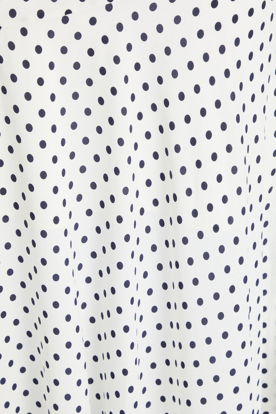 Shop Veronica Beard Rosemary Asymmetric Polka-dot Silk-blend Crepe De Chine Skirt In Off-white