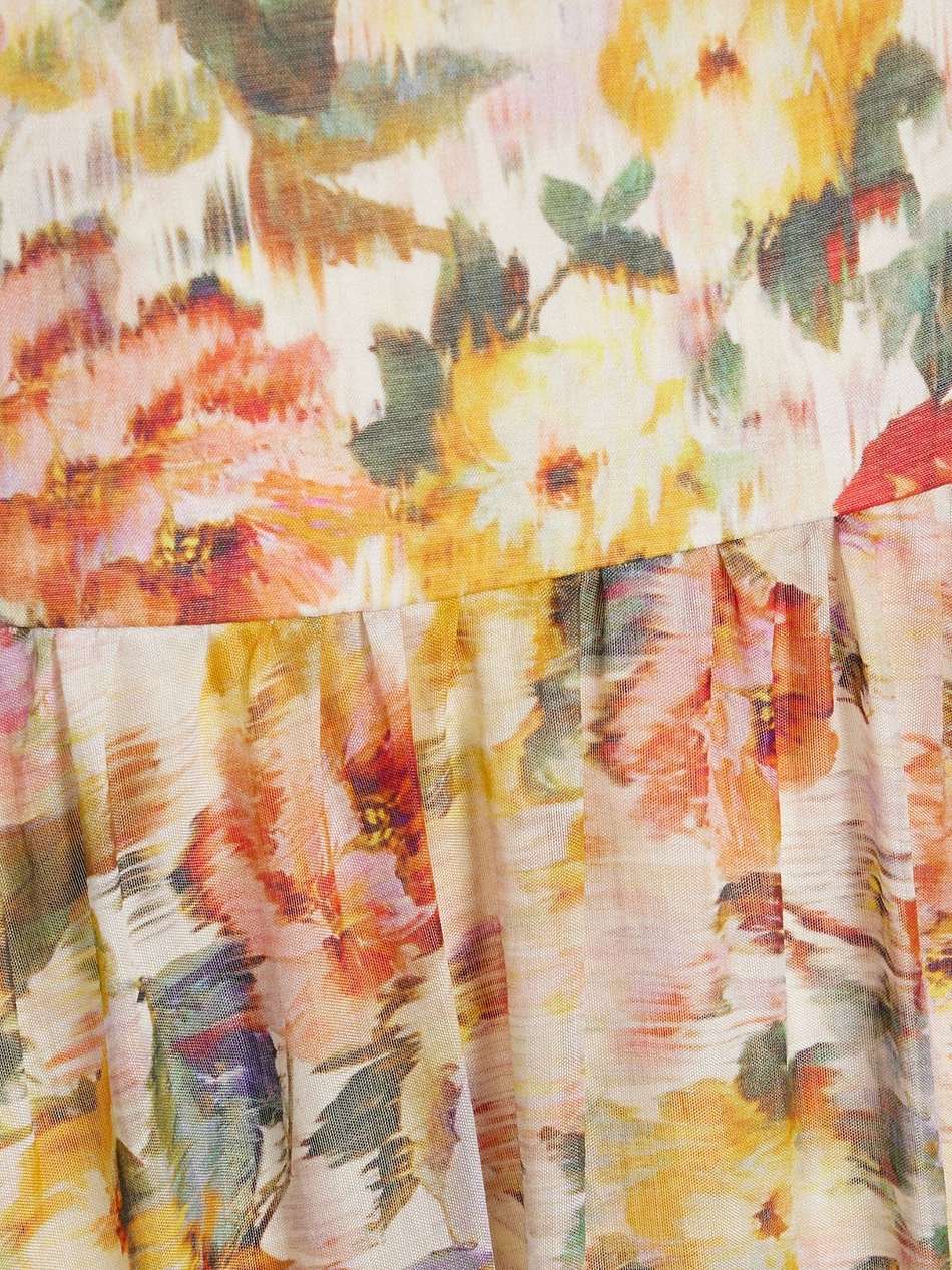 floral-print voile maxi dress