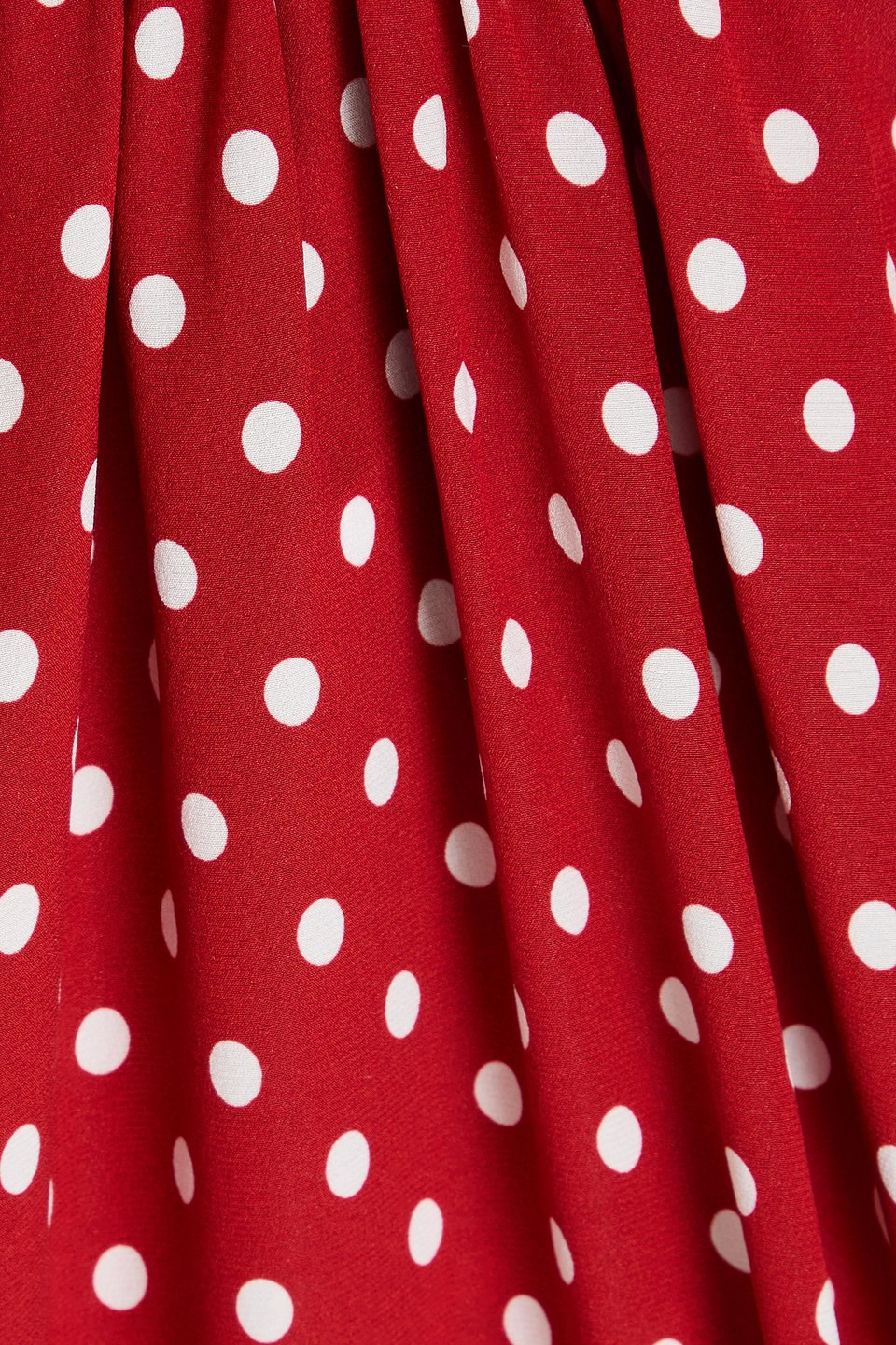 Veronica Beard Kovi Polka-dot Silk-blend Crepe De Chine Top In Burgundy