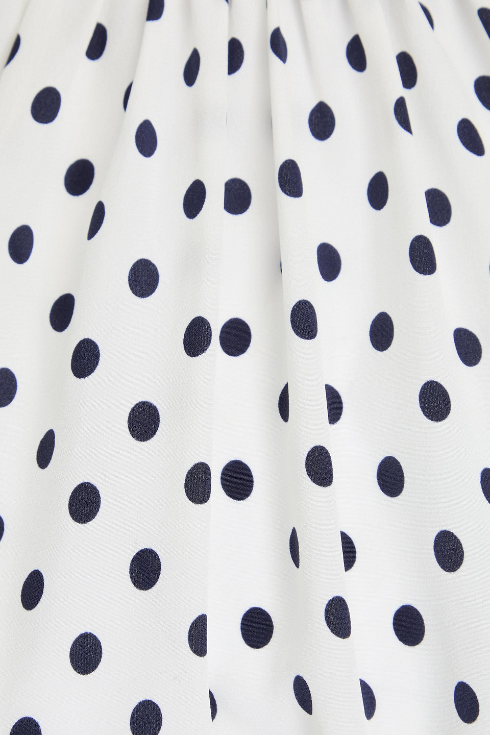 Shop Veronica Beard Kovi Polka-dot Silk-blend Crepe De Chine Top In Off-white
