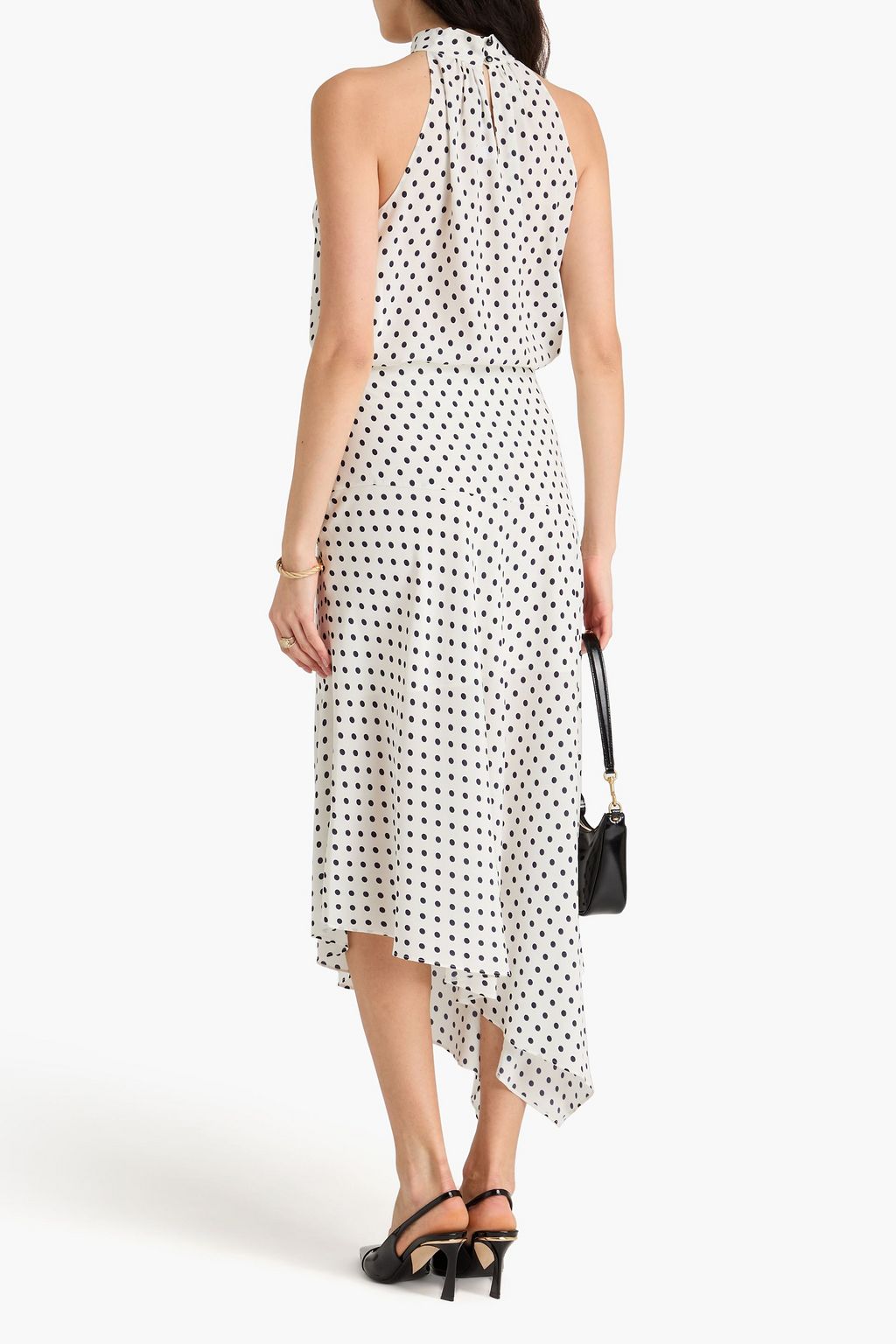 VERONICA BEARD Kovi polka-dot silk-blend crepe de chine top