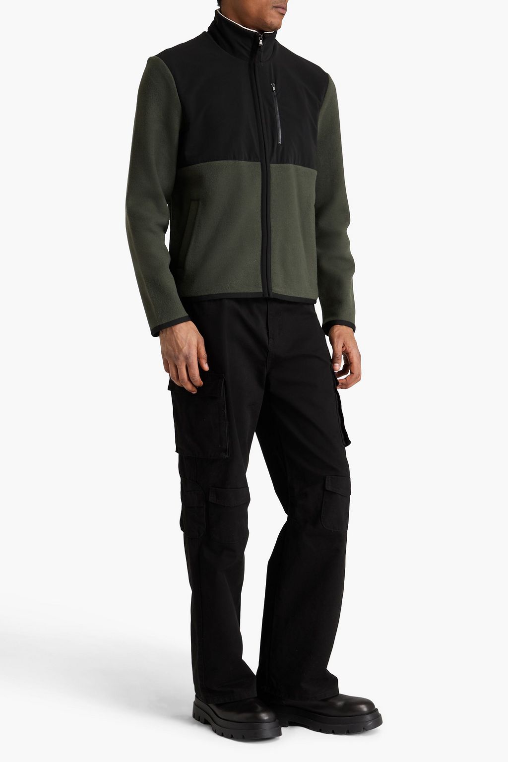 Y/OSEMITE Shell-paneled fleece jacket