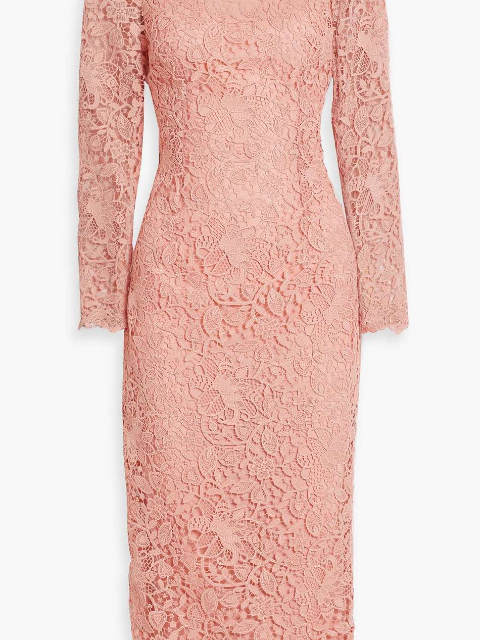 guipure lace midi dress