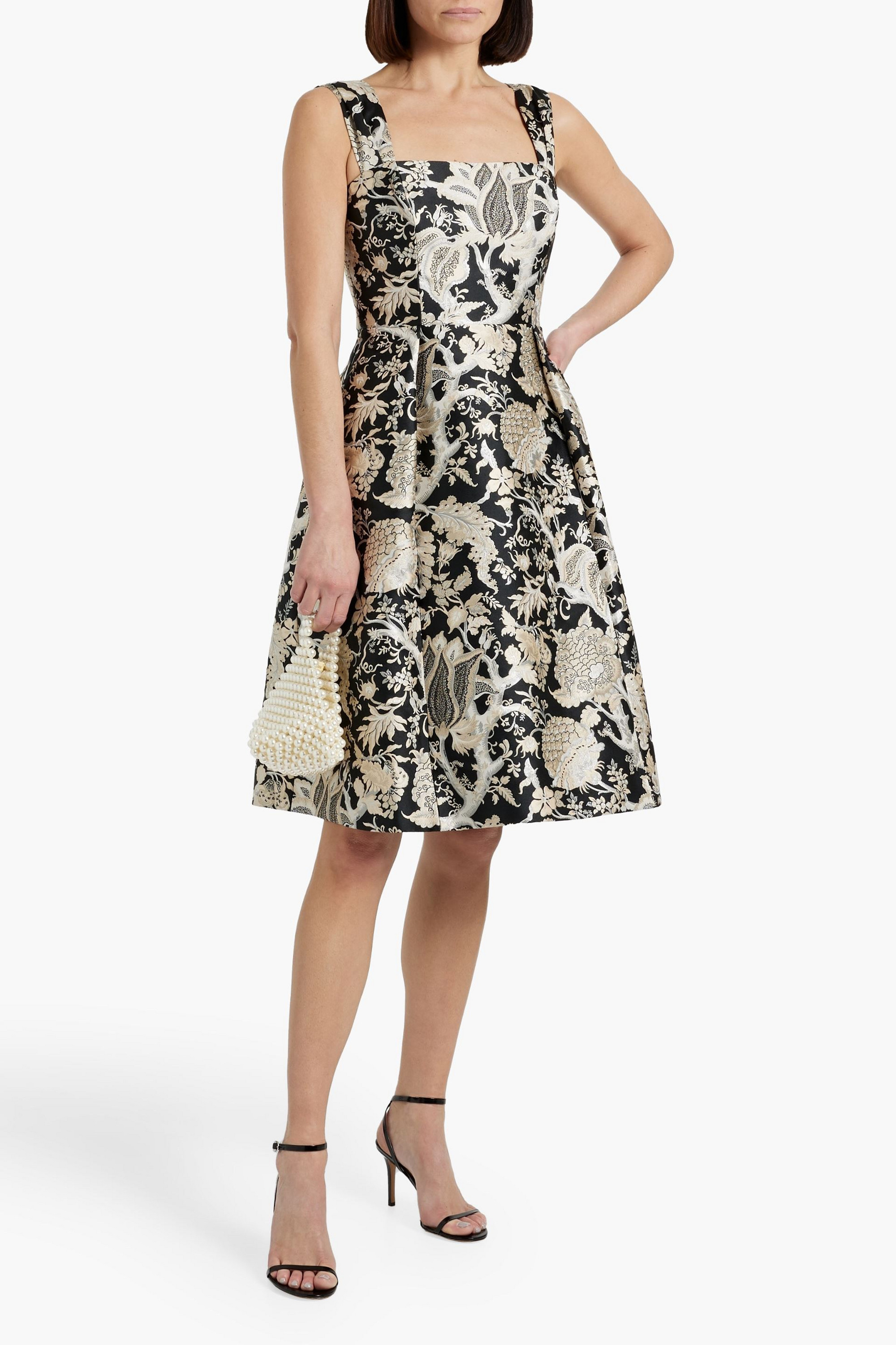 Carolina Herrera Metallic jacquard dress