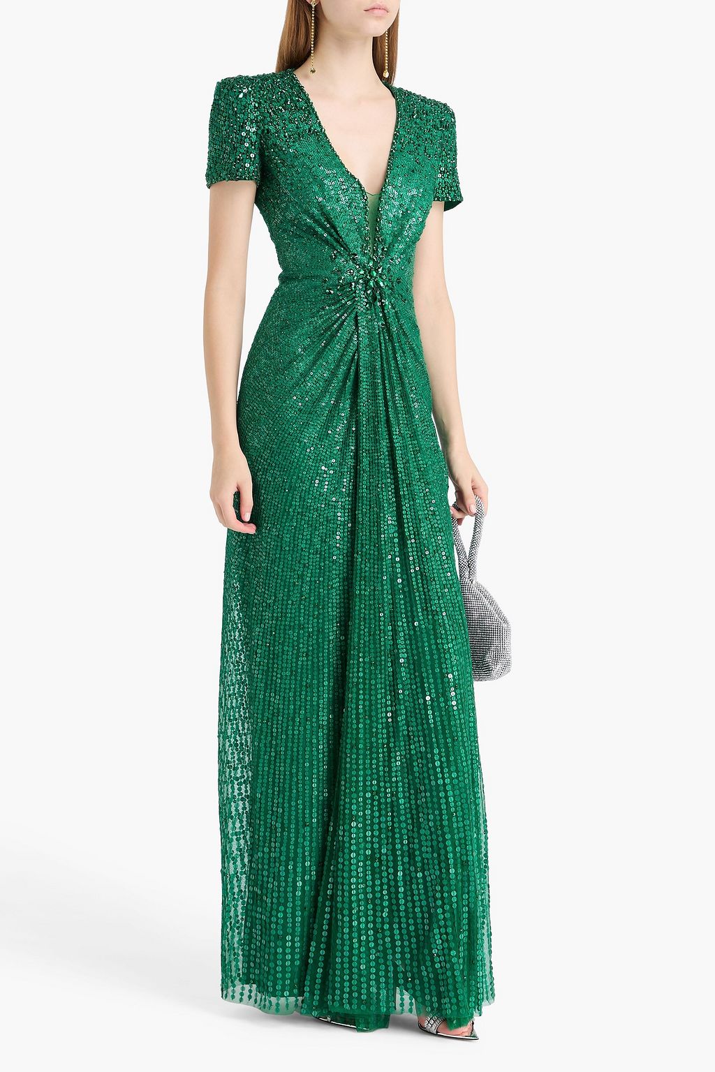 JENNY PACKHAM チュール ロングドレス スパンコール付き