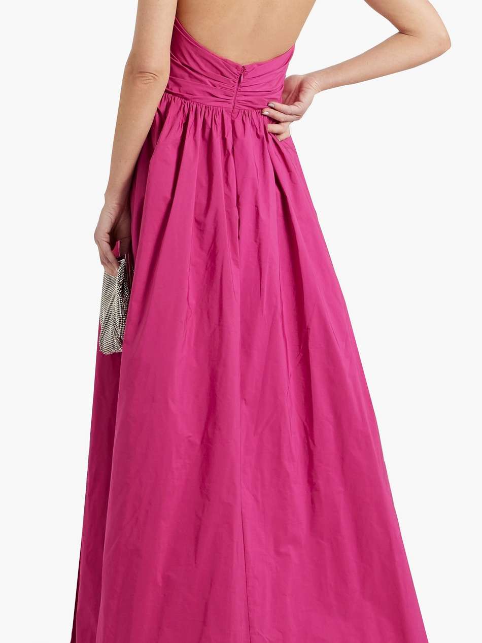 cutout taffeta halterneck gown