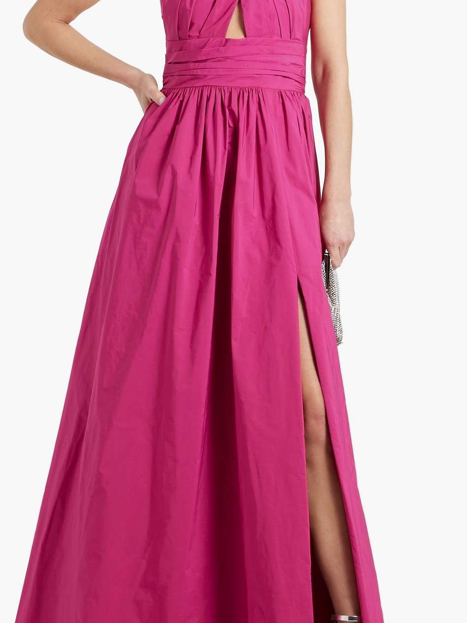 cutout taffeta halterneck gown