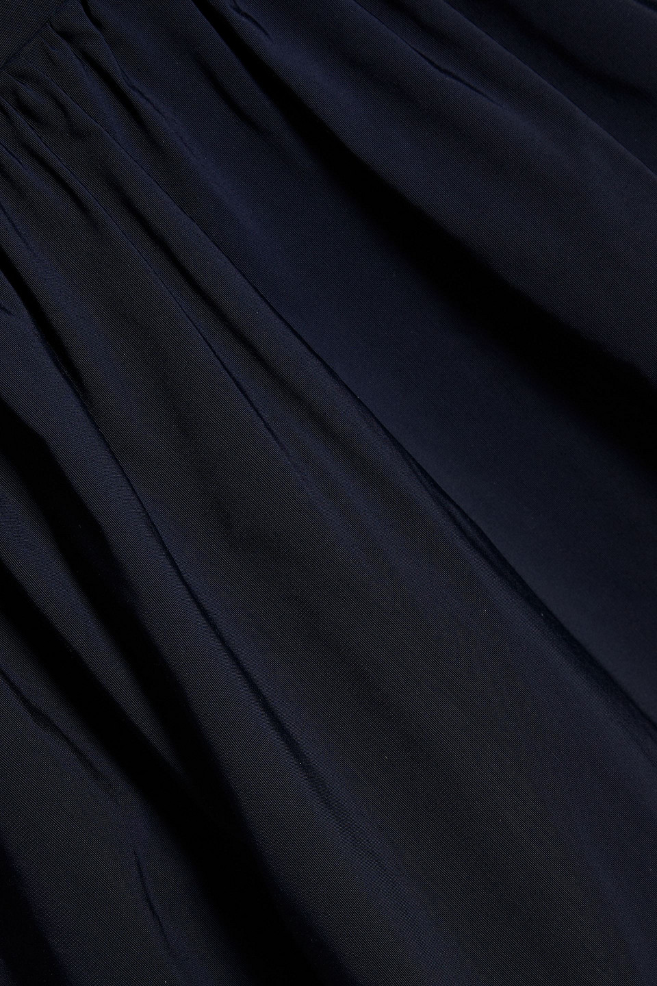 MARCHESA NOTTE DRAPED TAFFETA GOWN