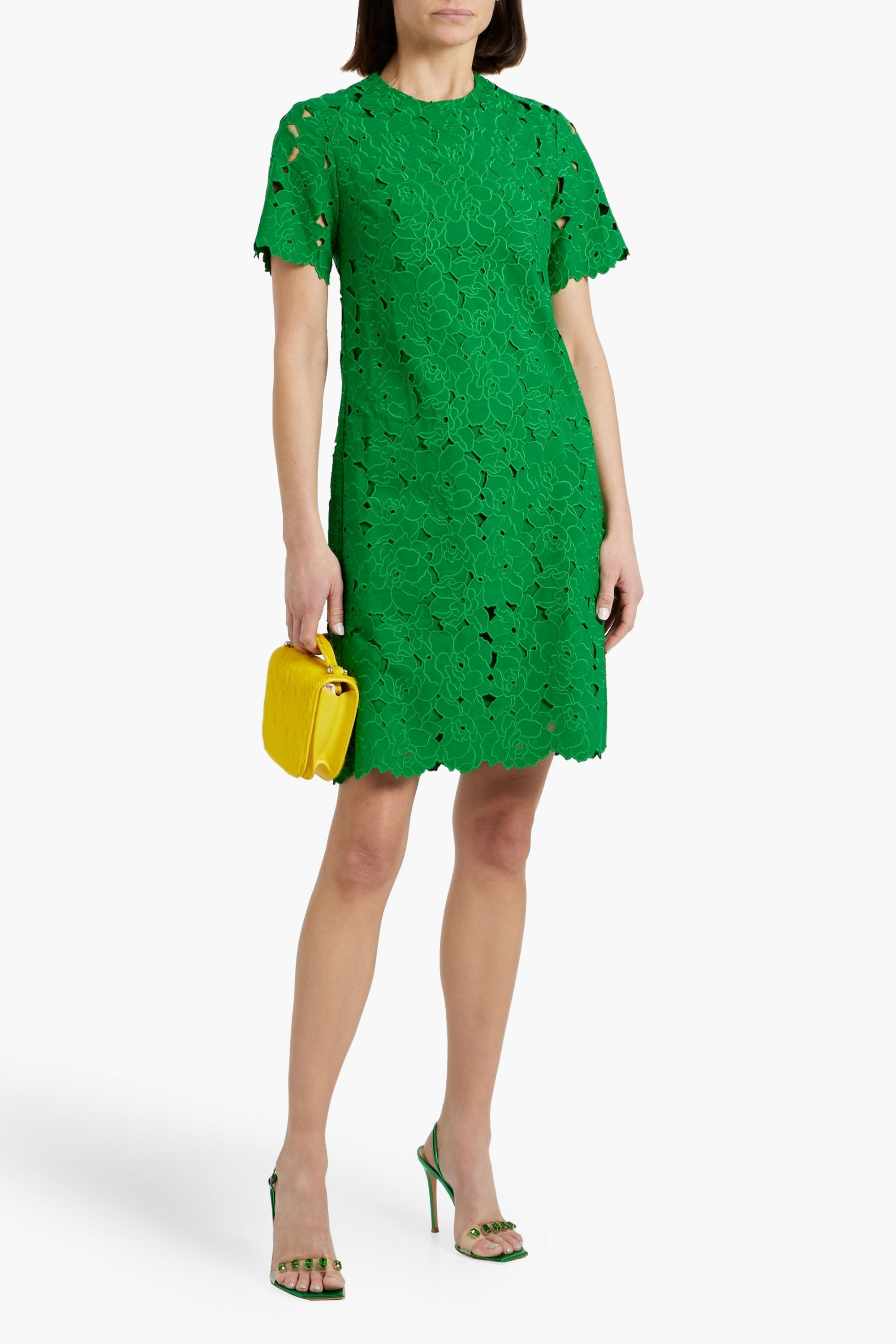 Erdem Cotton-blend guipure lace mini dress