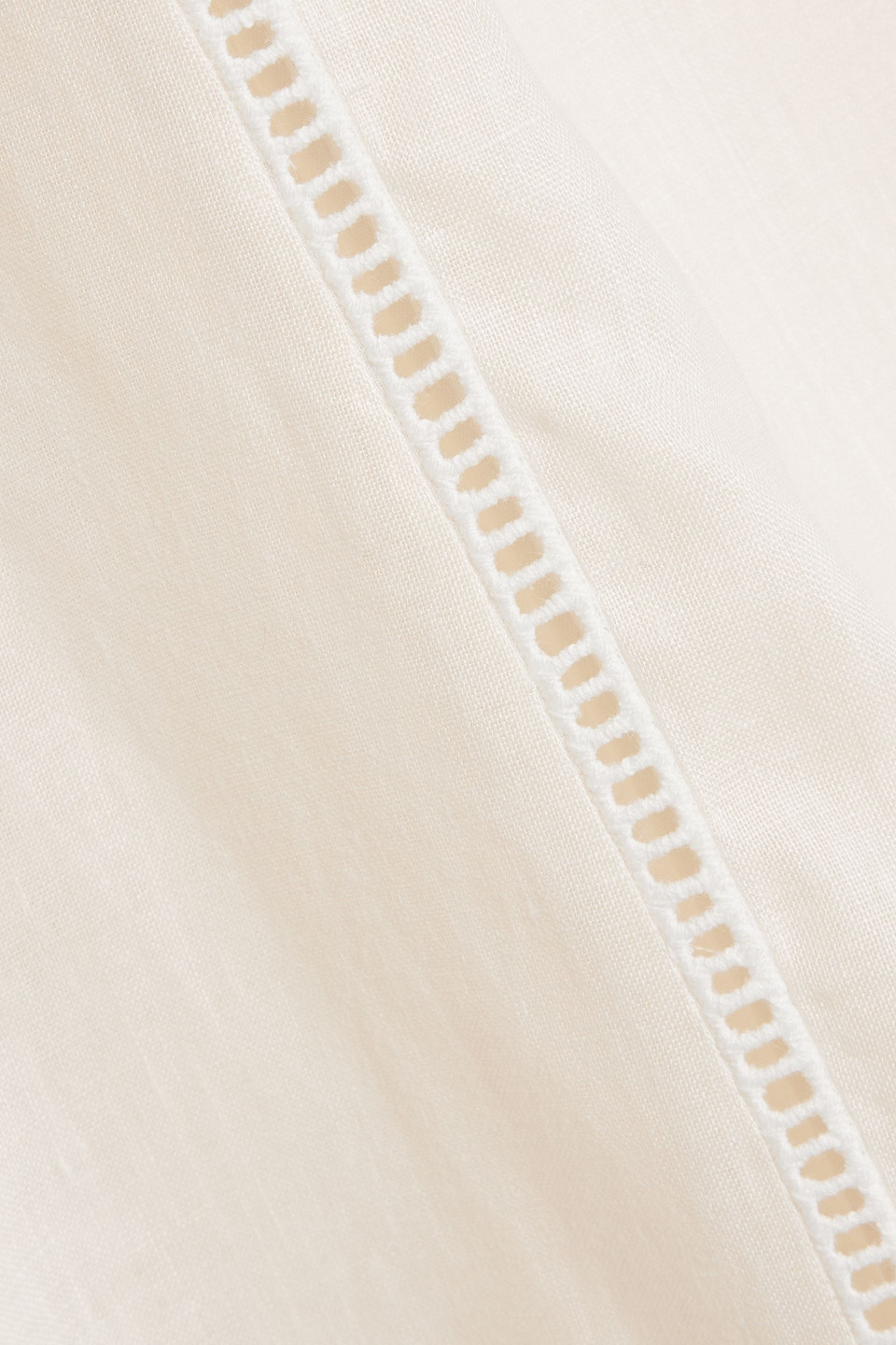 SIMKHAI VAL DRAPED LINEN MIDI DRESS