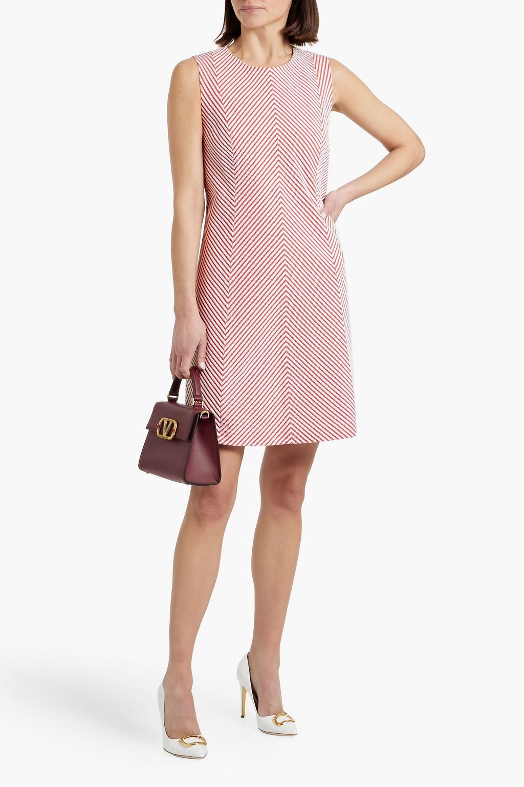 CAROLINA HERRERA Embroidered cotton mini dress