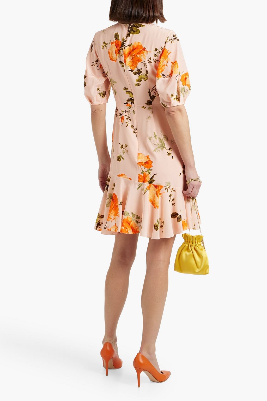 ERDEM Floral-print silk crepe de chine mini dress