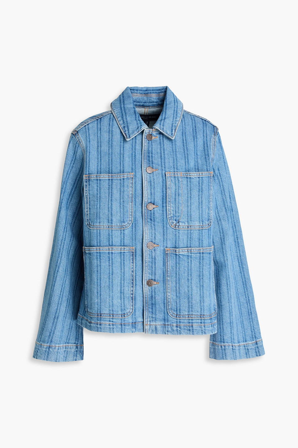 Veronica Beard Dahl Jeansjacke Mit Streifen In Sapphire Stripe