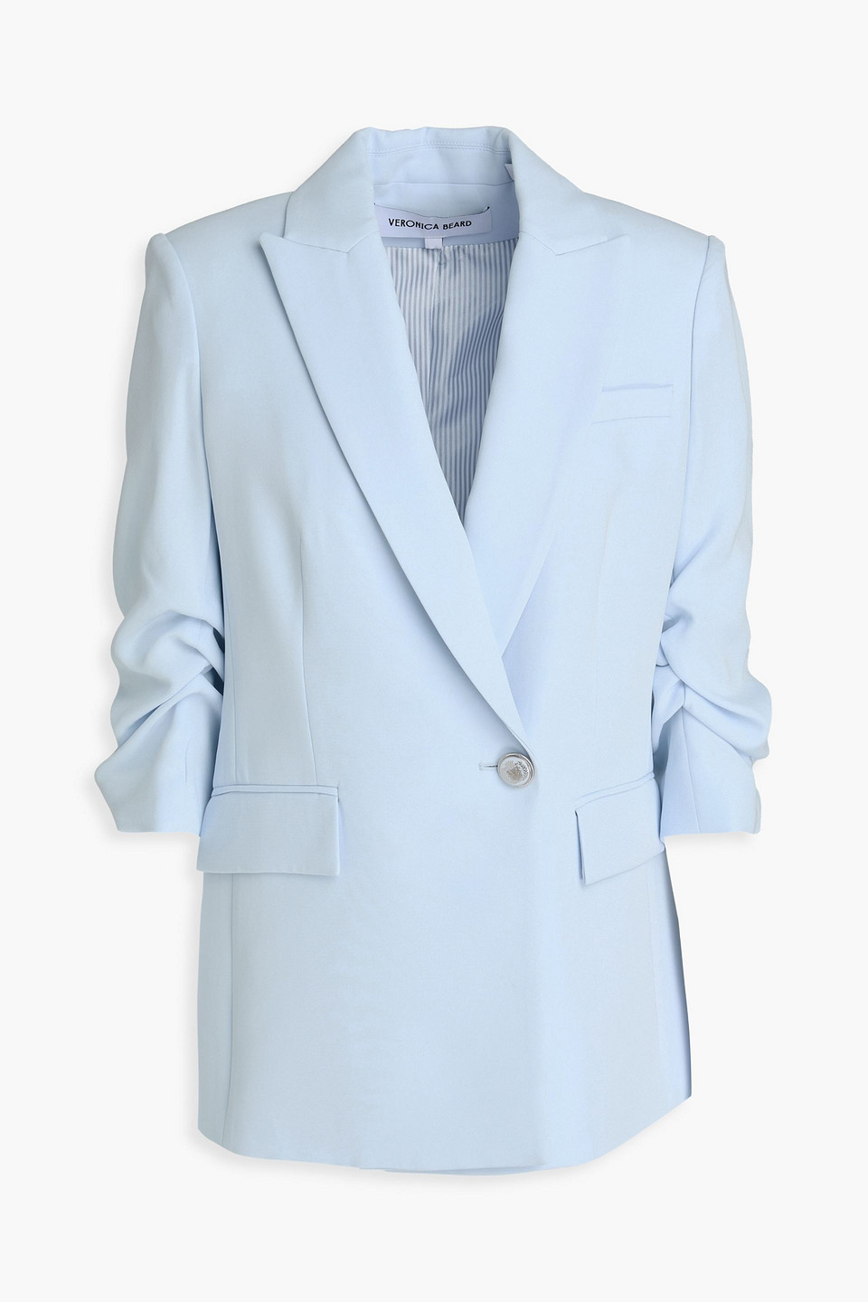 Veronica Beard Kimmel Double-breasted Crepe Blazer In Himmelblau
