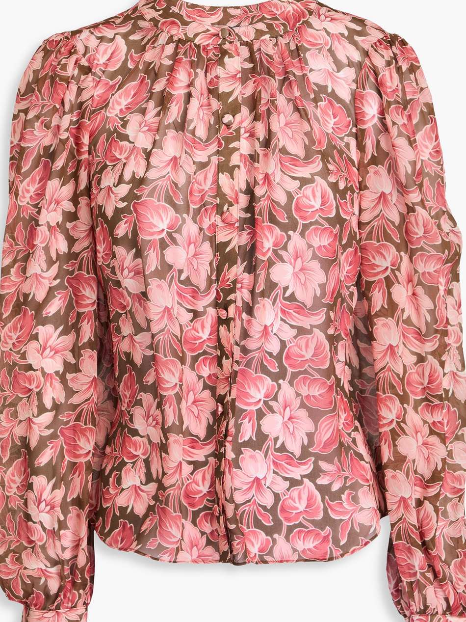 ashlynn floral-print silk-georgette blouse