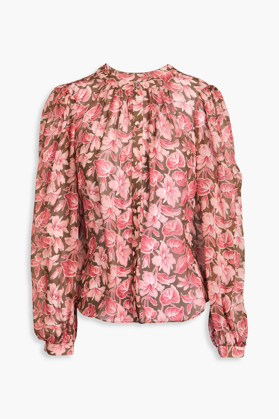 Ashlynn floral-print silk-georgette blouse
