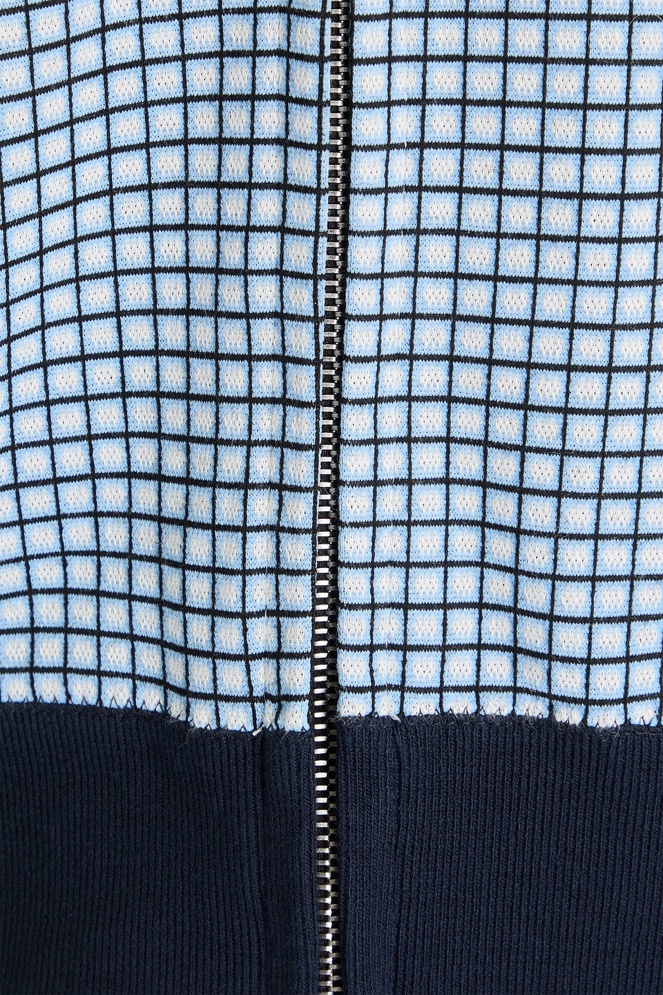 Marni Checked Jacquard-knit Track Jacket In Light Blue