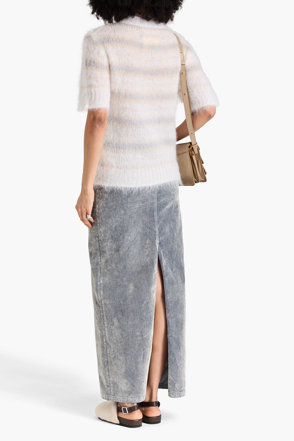 Marni Women's Embroidered Mohair Blend Sweater In White