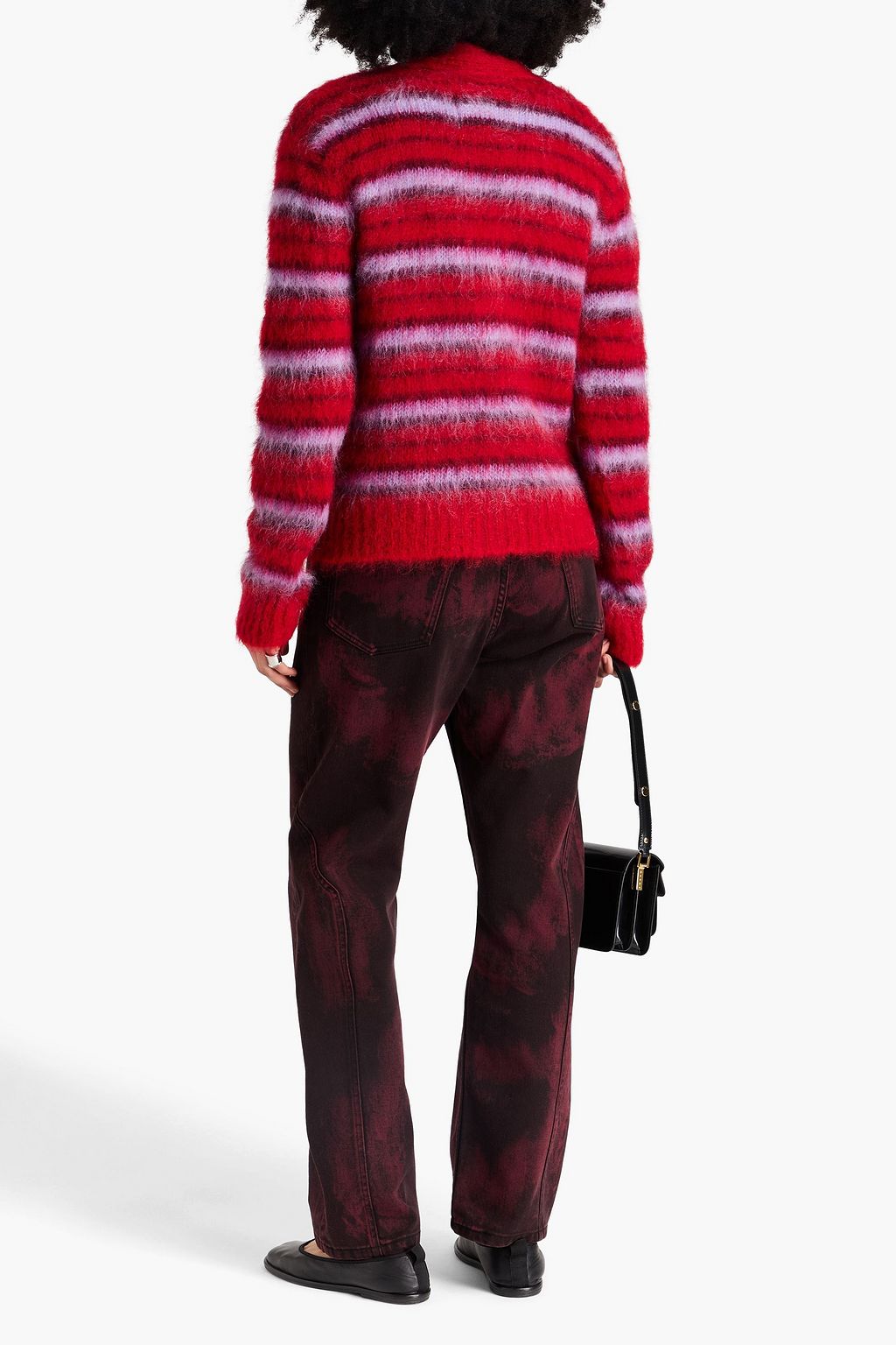 MARNI Gestreifter Cardigan aus einer Mohairmischung