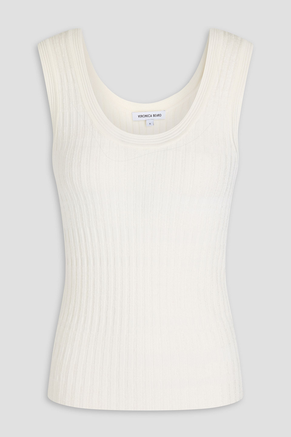 Veronica Beard Sandra Tanktop Aus Rippstrick In Off-white