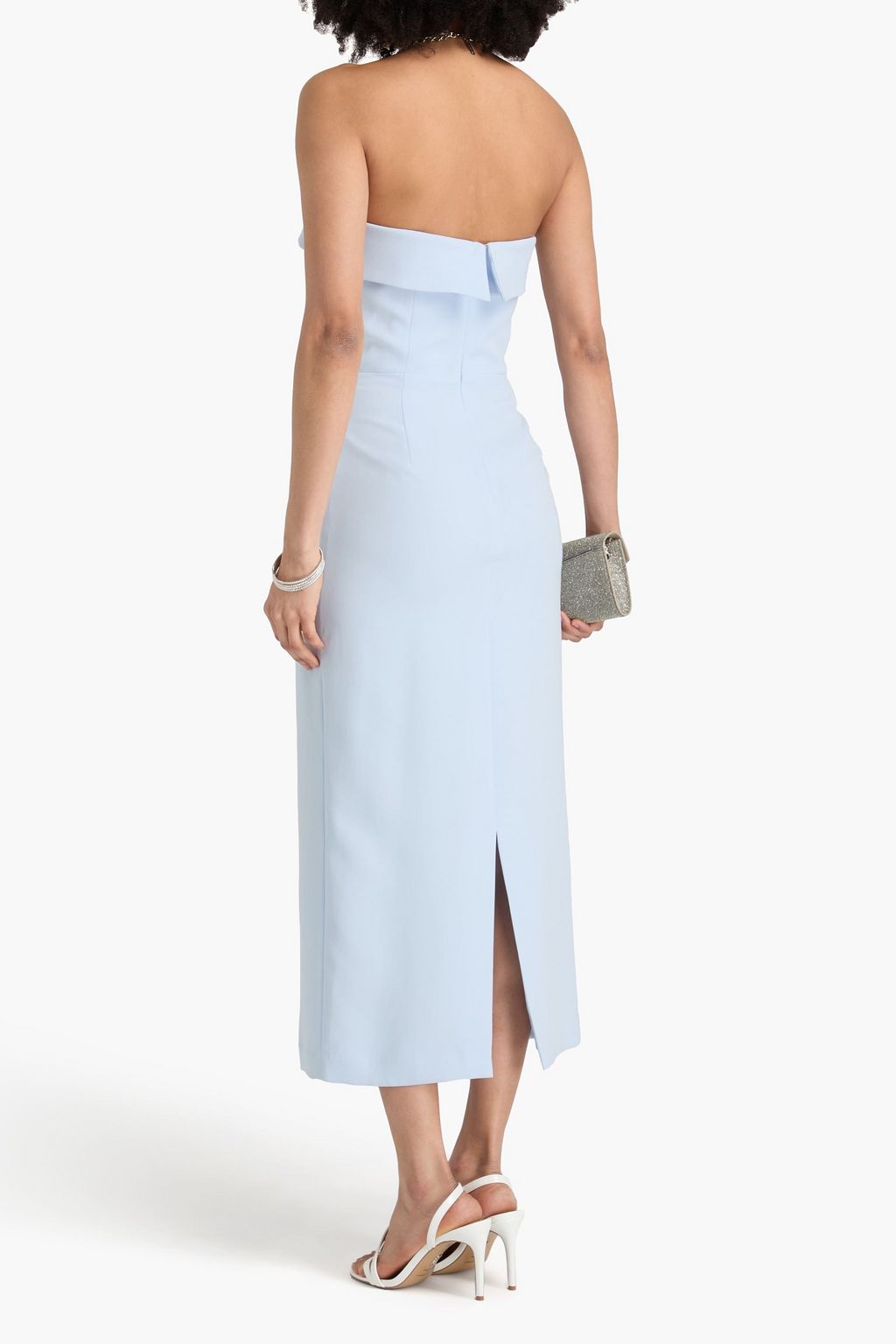VERONICA BEARD Absol strapless crepe midi dress