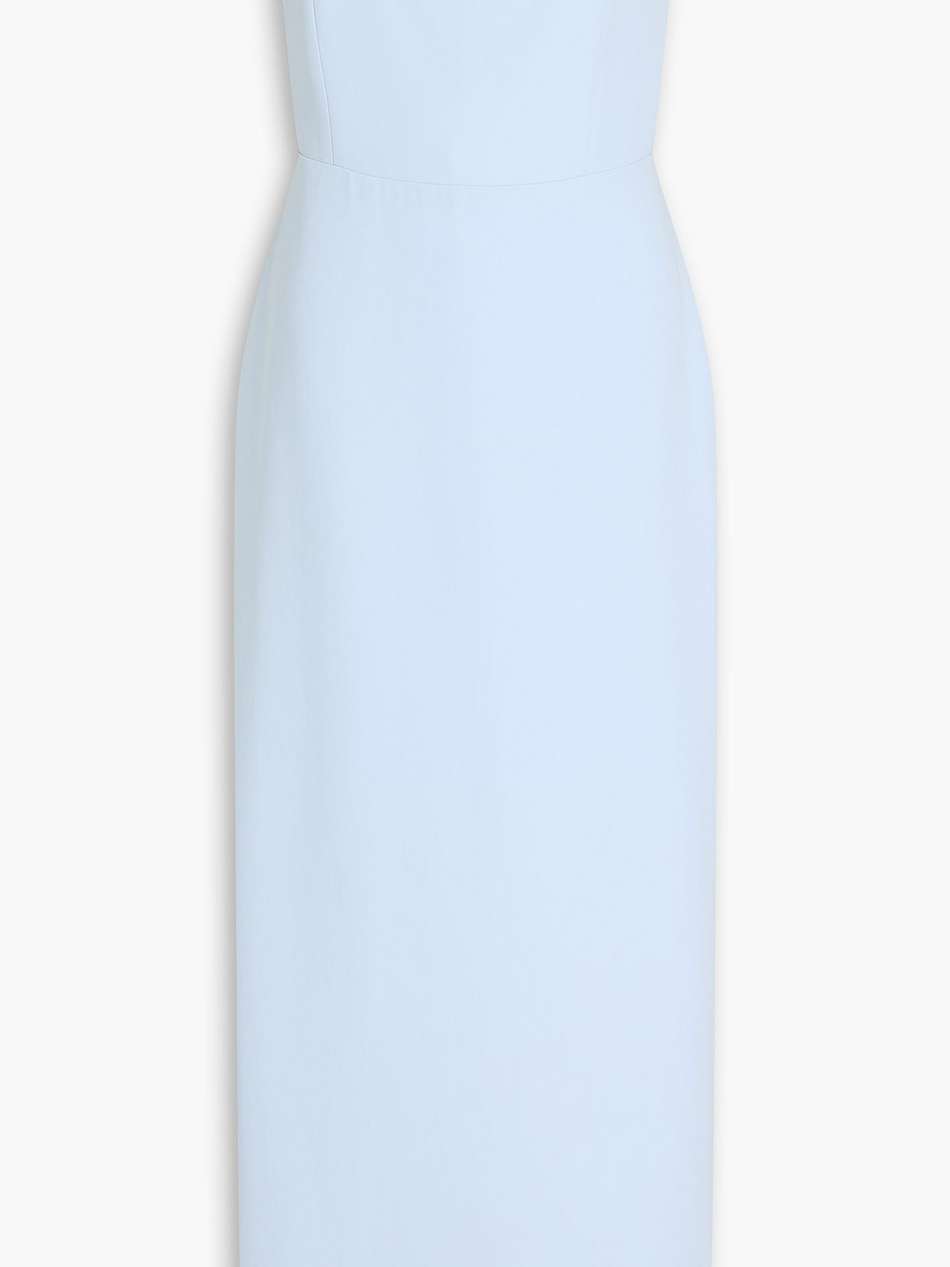 absol strapless crepe midi dress