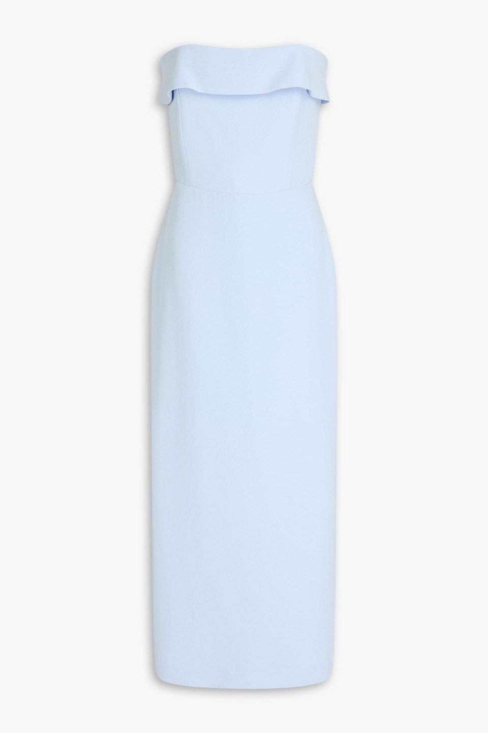 Veronica Beard Absol Strapless Crepe Midi Dress In Himmelblau