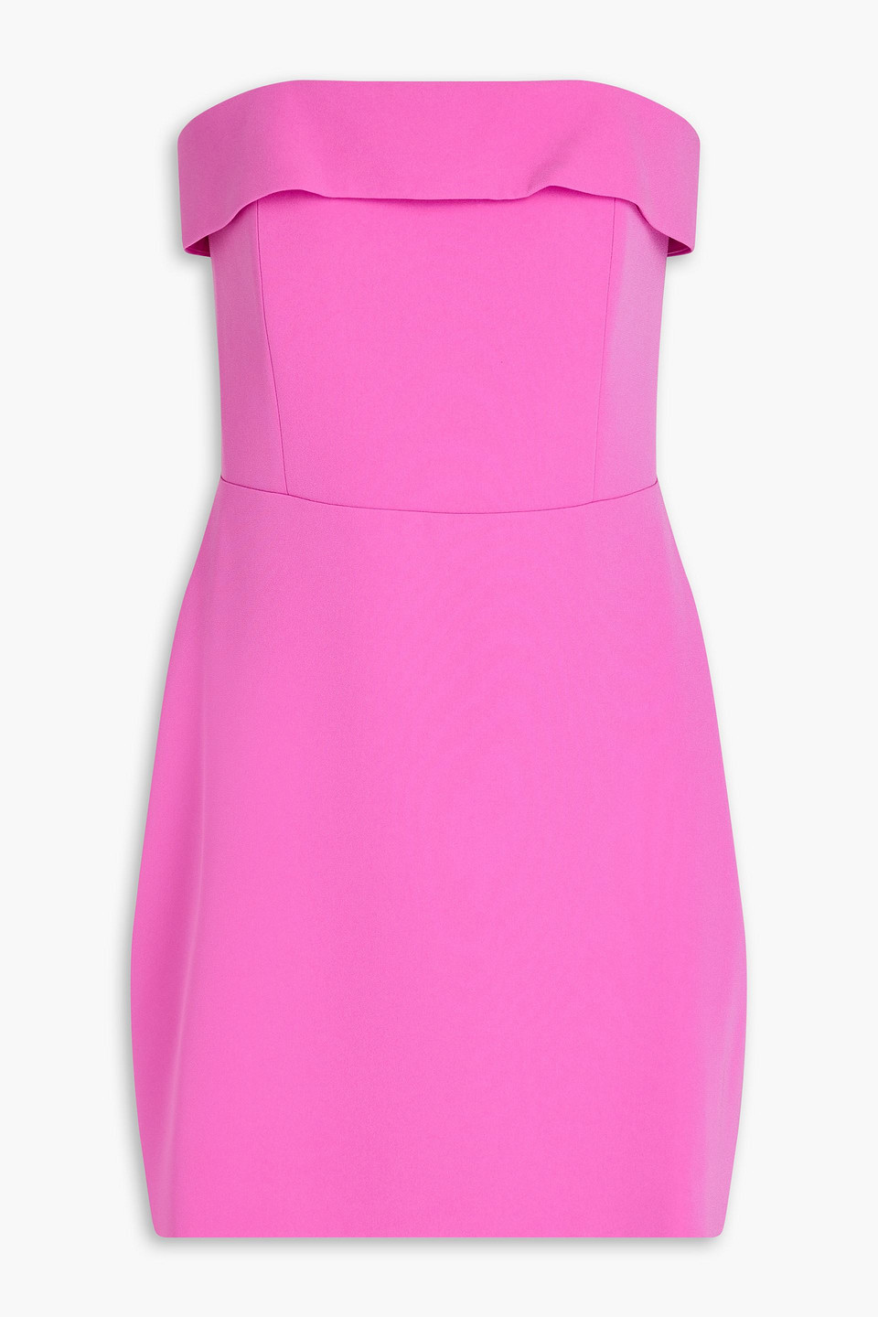 Veronica Beard Maire Strapless Crepe Mini Dress In Magenta