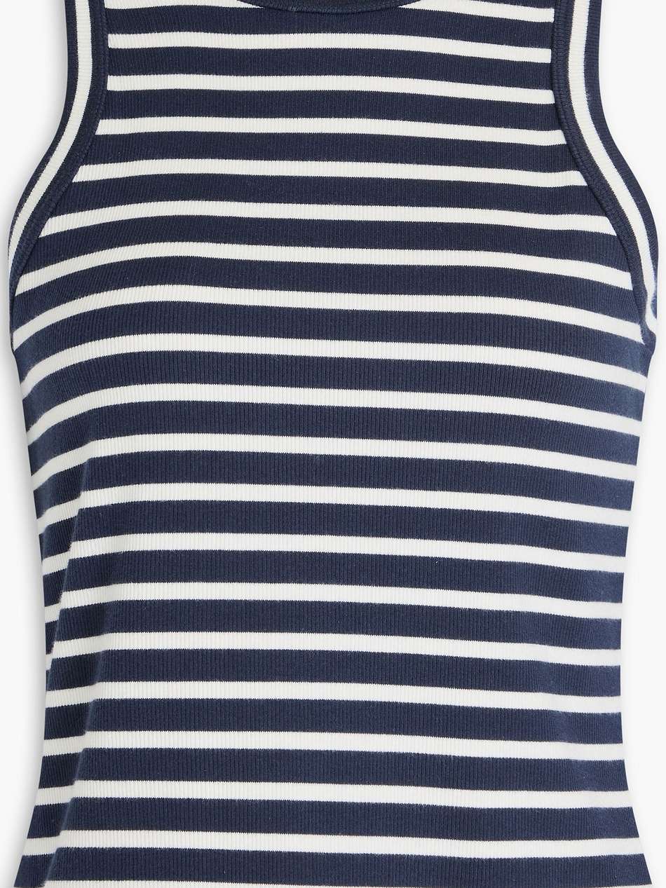 jordyn striped ribbed stretch-pima cotton jersey tank