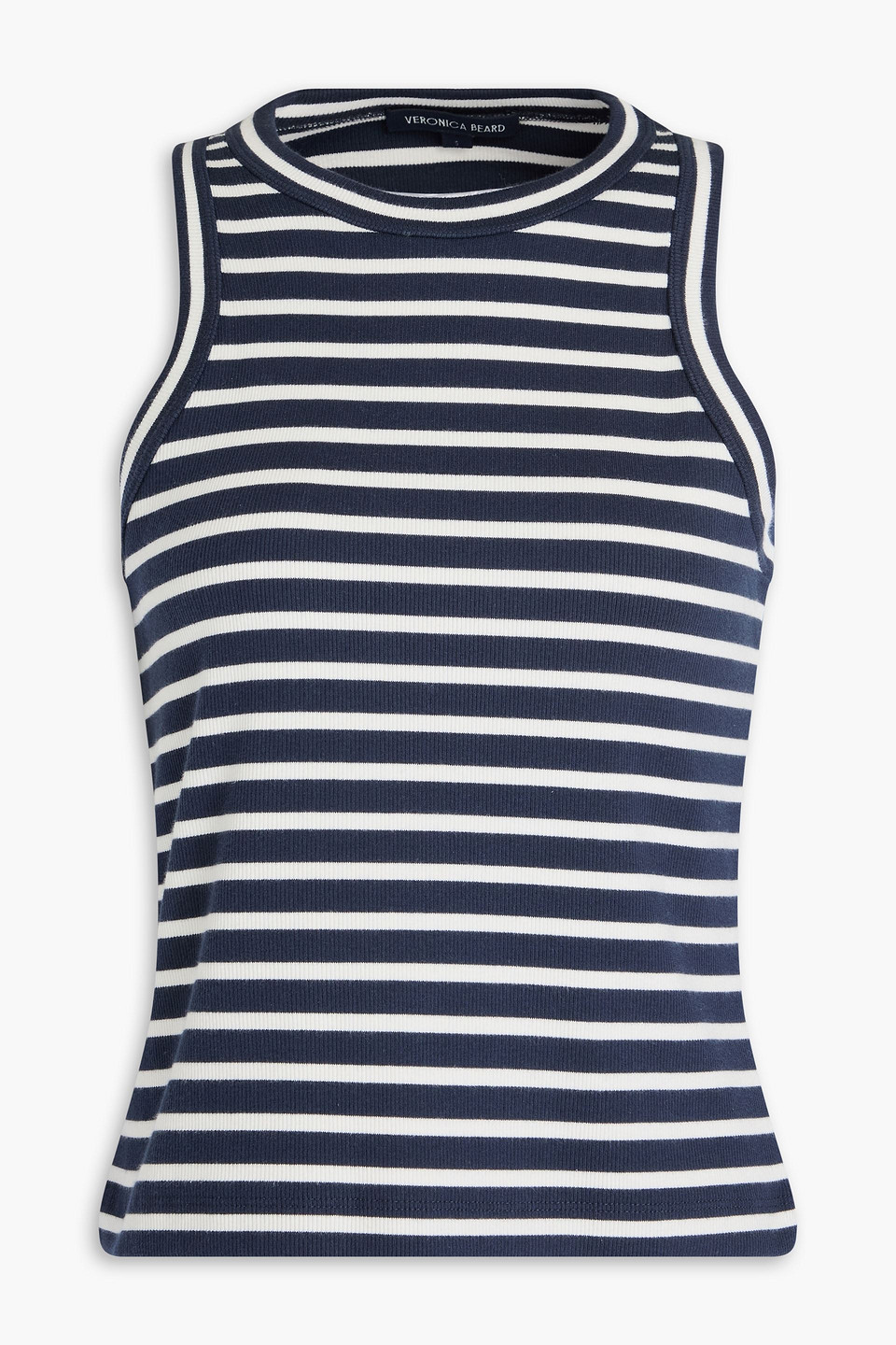 Jordyn striped ribbed stretch-Pima cotton jersey tank
