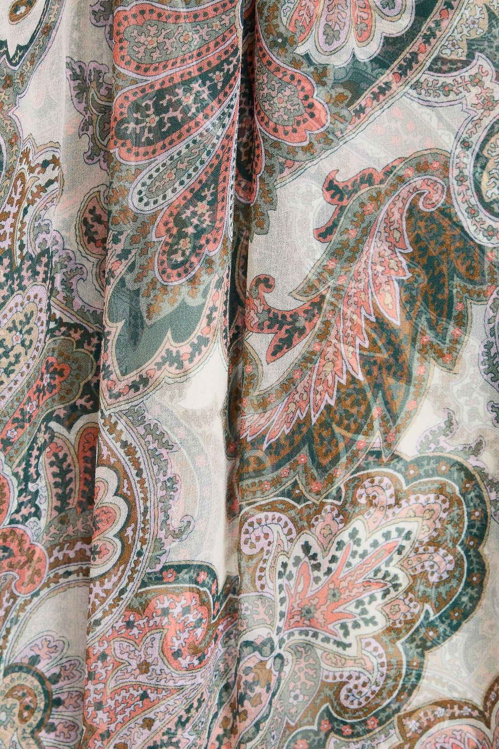 VERONICA BEARD Dria ruffled paisley-print silk-chiffon mini dress