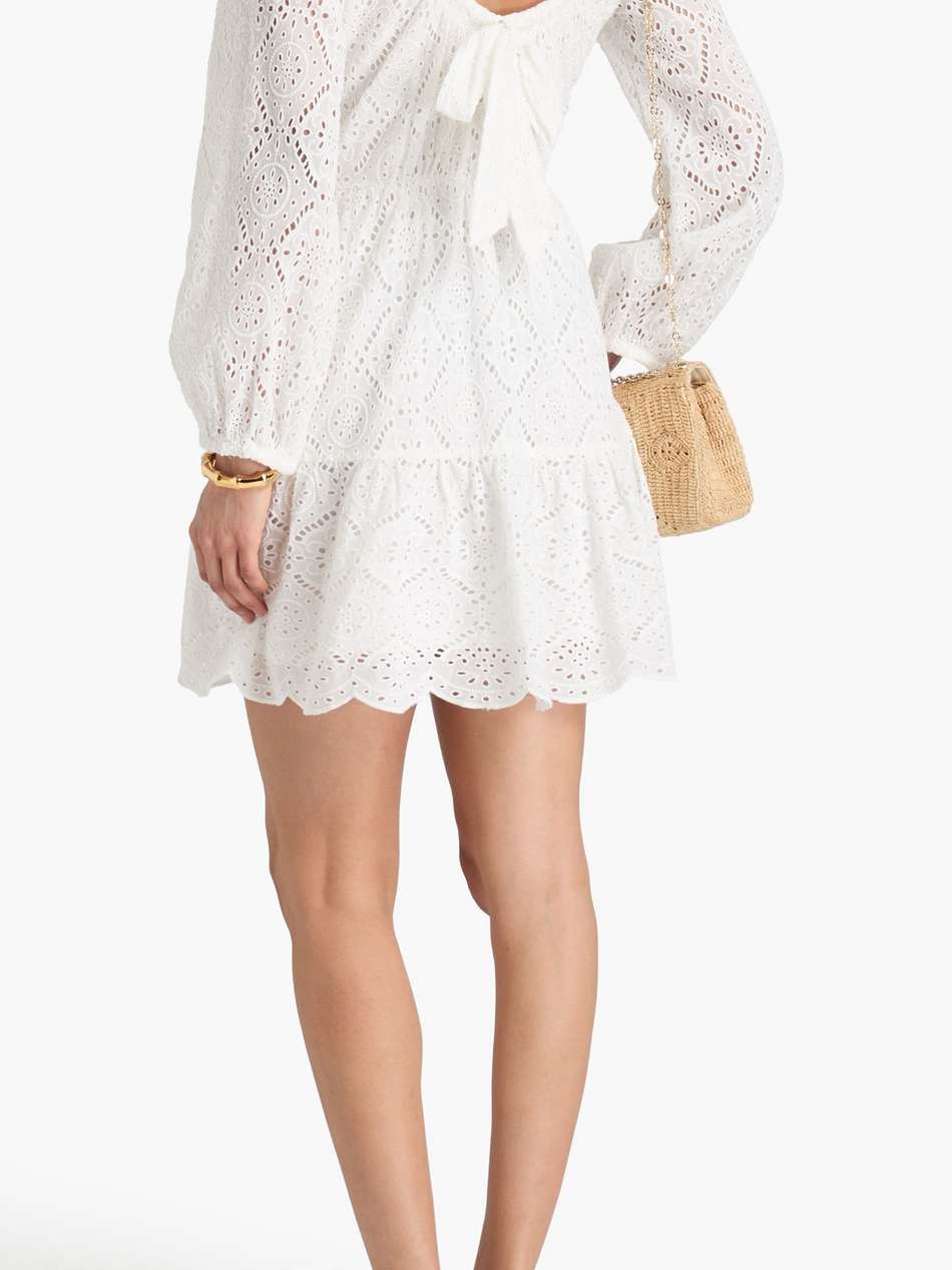 calibra broderie anglaise cotton mini dress