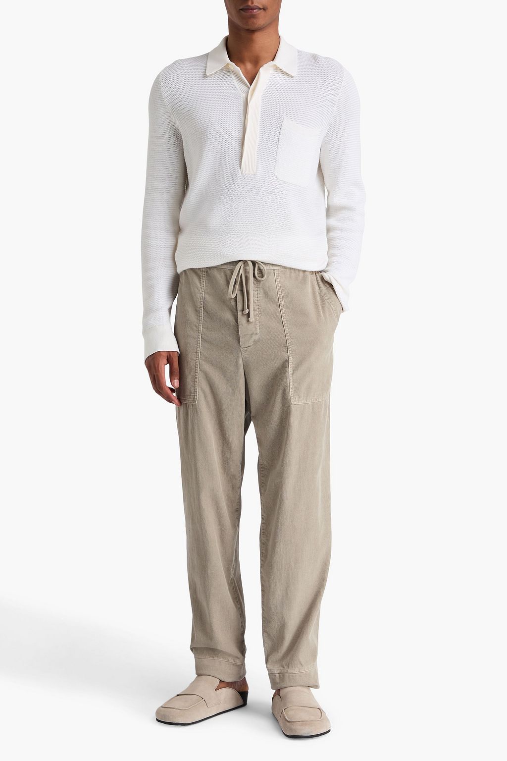 JAMES PERSE بنطال من المخمل المضلّع ومزيج من القطن