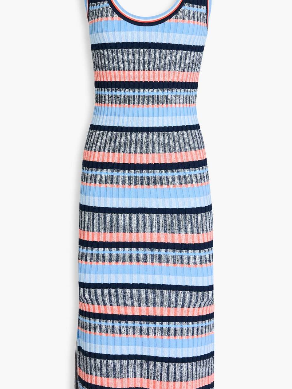 fabiana striped ribbed-knit midi dress