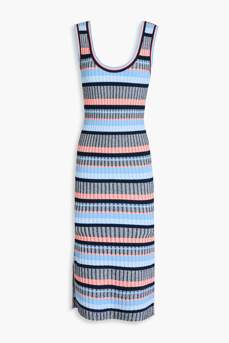 Fabiana striped ribbed-knit midi dress