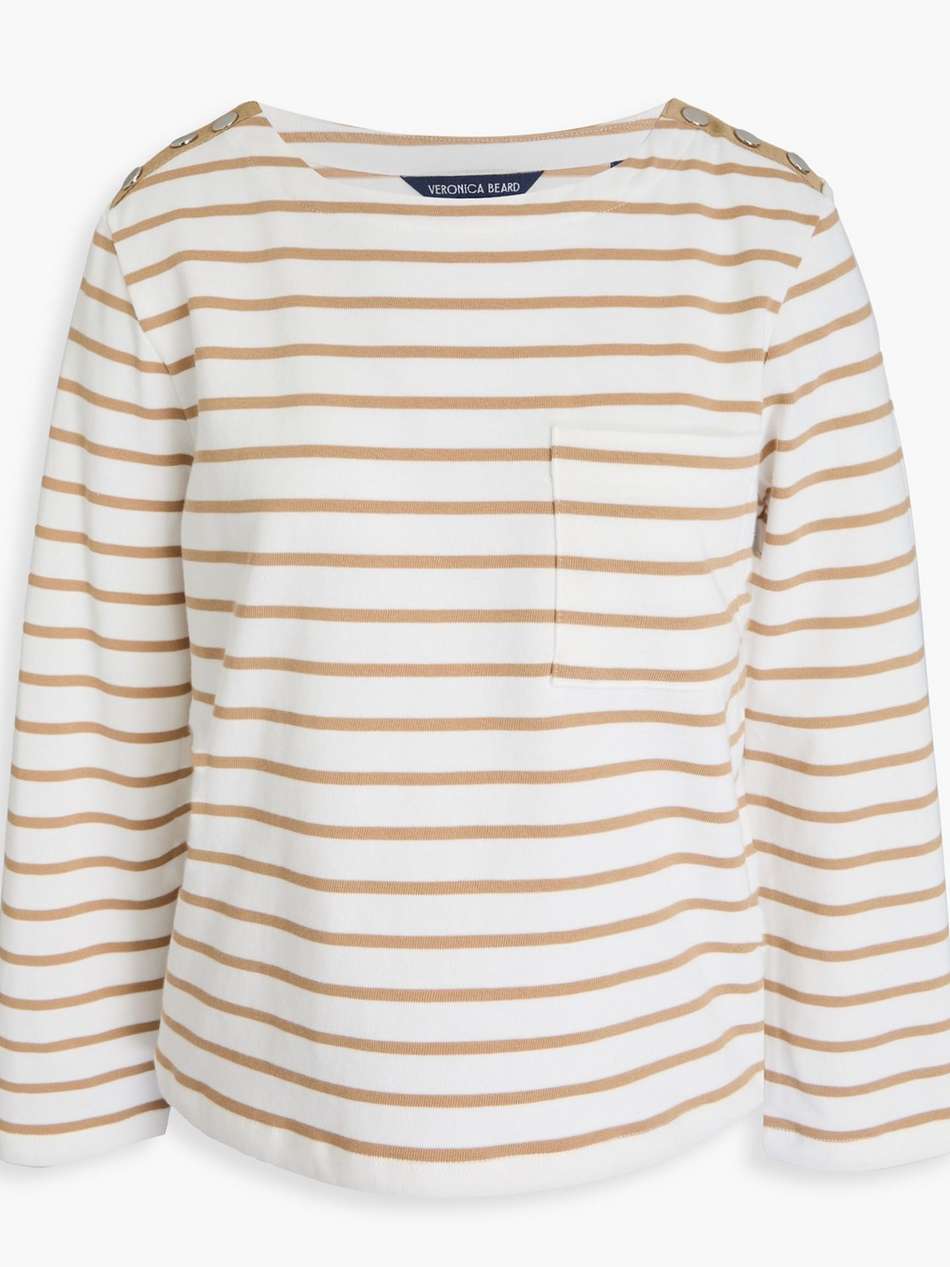 hovey striped cotton-jersey top