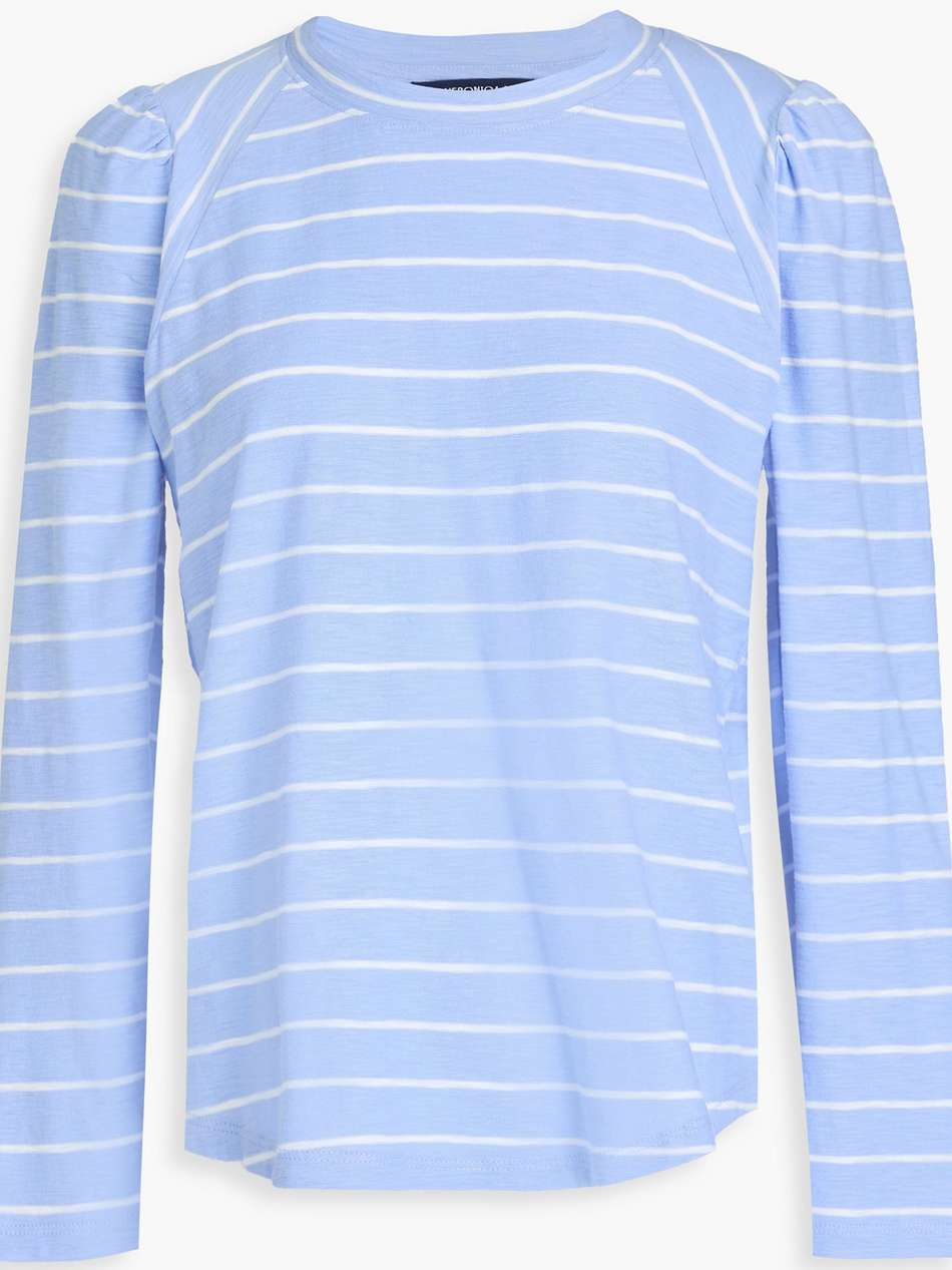mason striped pima cotton-jersey top