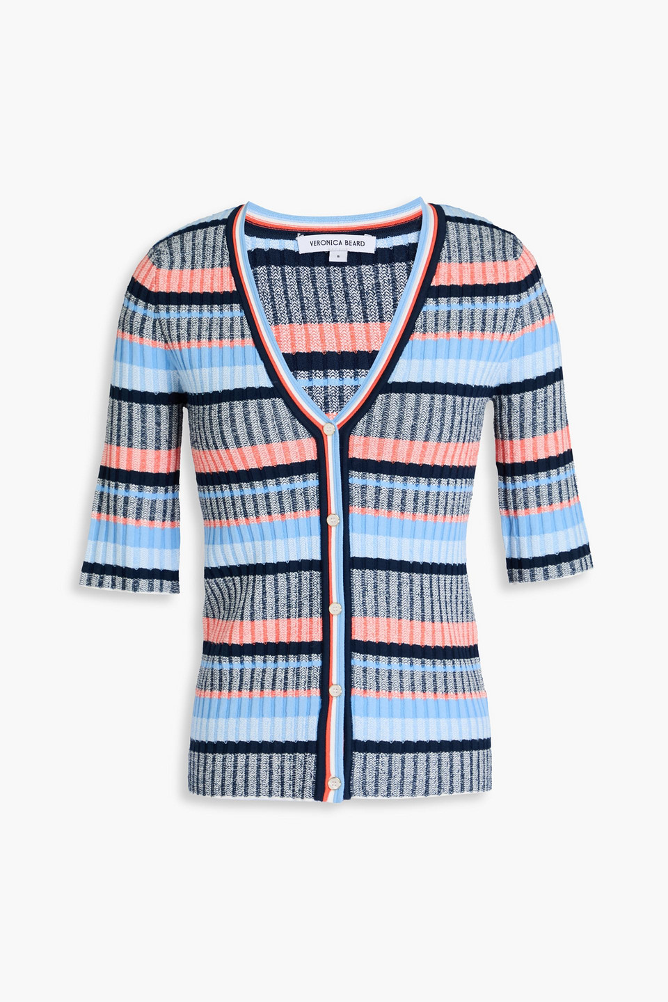 Calliope striped ribbed-knit top