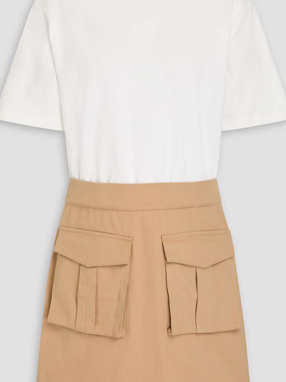 elowyn jersey-paneled cotton-gabardine mini dress