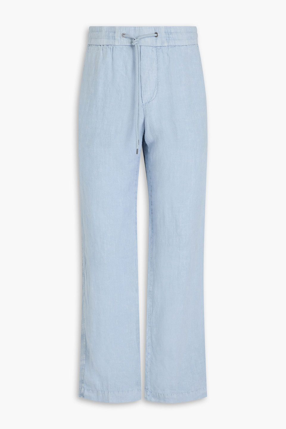 James Perse Linen Trousers In Light Blue