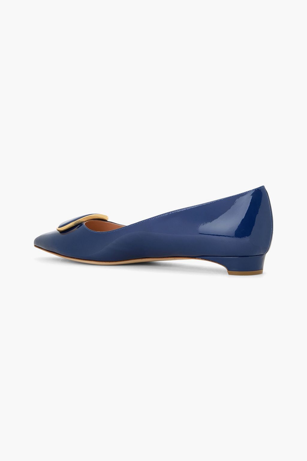 RUPERT SANDERSON Bedfa embellished patent-leather point-toe flats