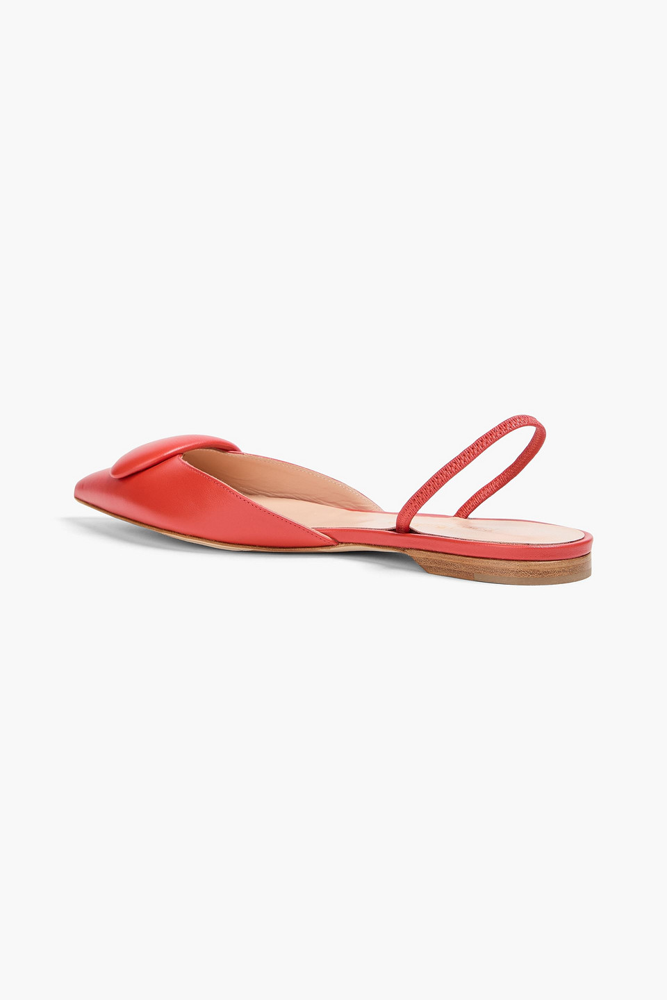  Rupert Sanderson - Sabine Flache Slingback-schuhe Mit Spitzer Kappe Aus Leder Mit Verzierung - Orange - Eu 35 
