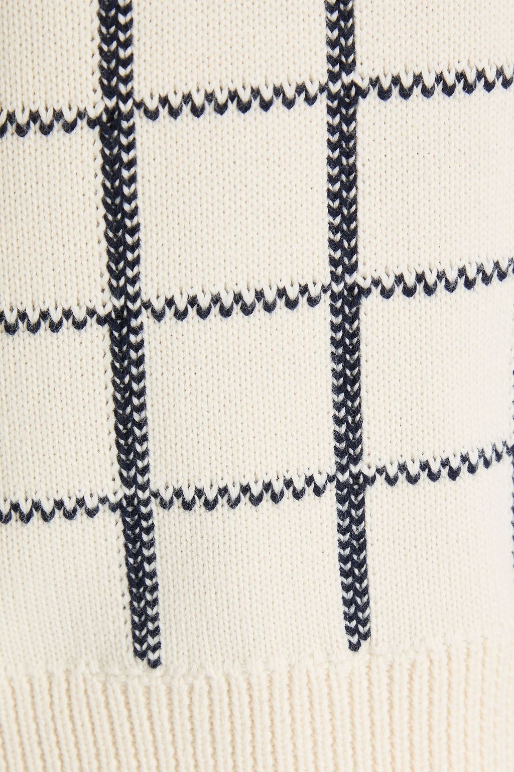 VERONICA BEARD Krissa checked jacquard-knit cotton sweater