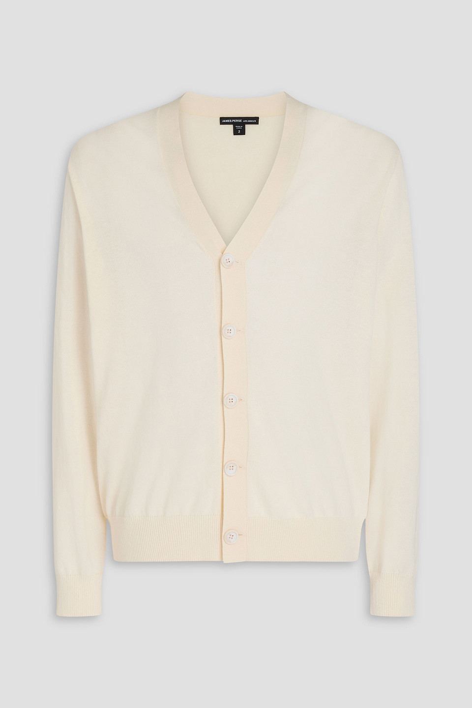 James Perse Cotton-blend Cardigan In Cream