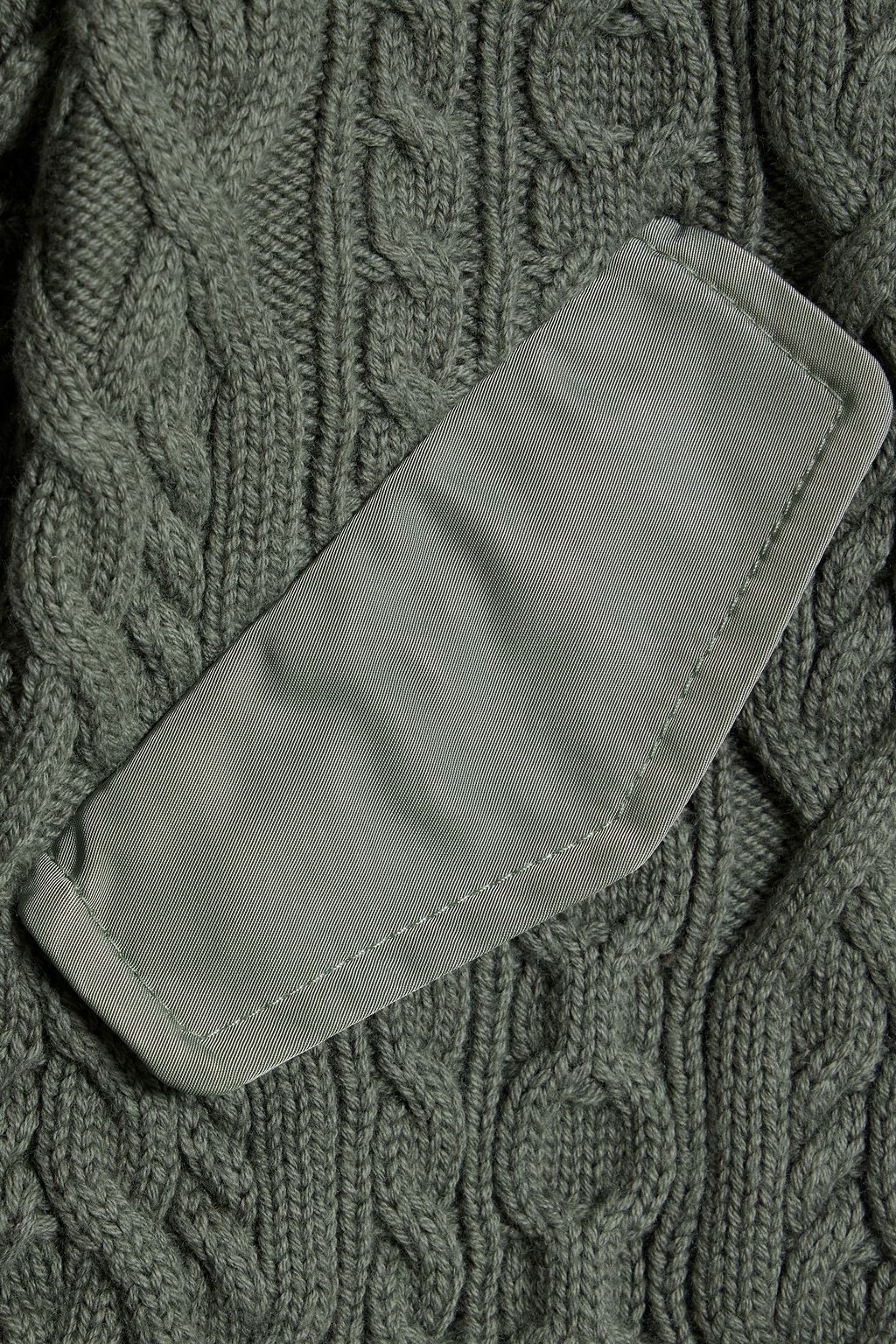 SIMKHAI Rollins quilted shell and cable knit bomber jacket